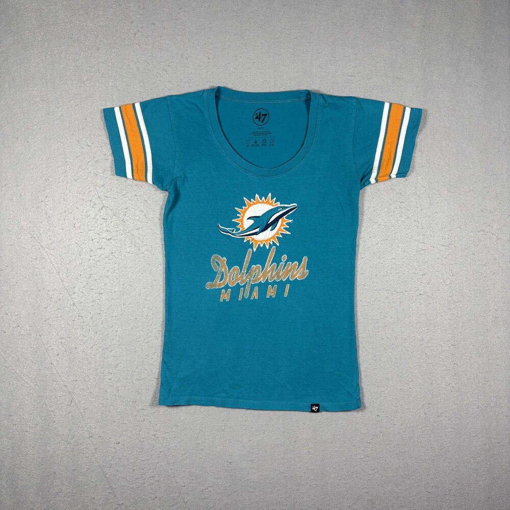 Miami Dolphins Tee Shirt Home Of Super Bowl LIV ‘47 Embroidered Women’s XS